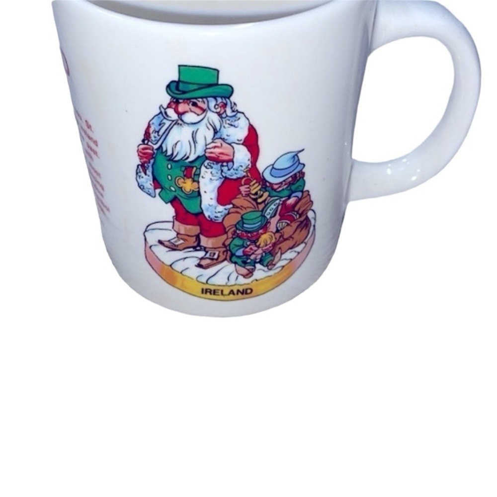 Ireland St Patrick Santa Clause Christmas mug vintage